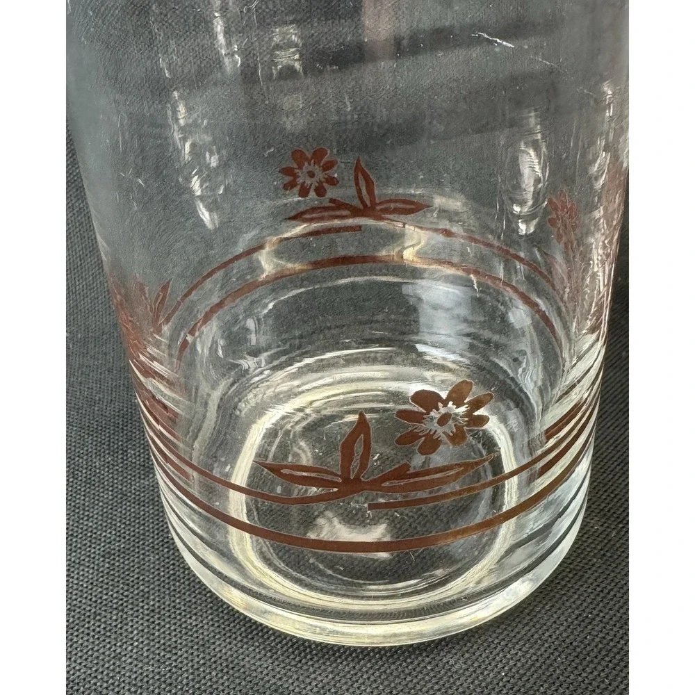 Lot Of 5 Vintage 1980s Sango Sahara Brown Glass Tumblers